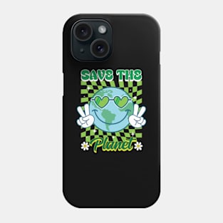 Save the Planet Hippie Smile Face Teacher's Earth Day Phone Case