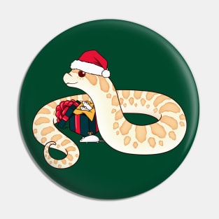 Albino Western Hognose Snake Christmas Edition Pin