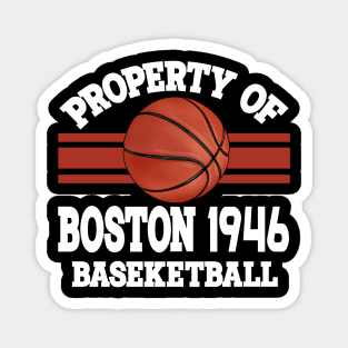 Proud Name Boston Graphic Property Vintage Basketball Magnet