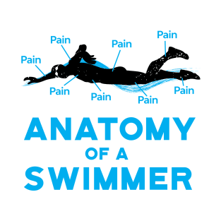 Anatomy Of A Swimmer Swimming Fan T-Shirt