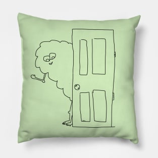 There's a friendly monster at the door! Pillow