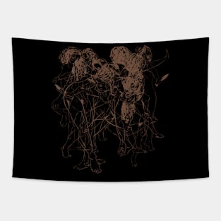 Group women sketches Tapestry