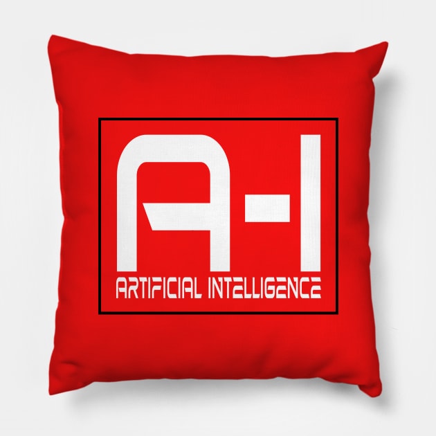 Artifcial Intelligence AI Cool Logo Pillow by PlanetMonkey