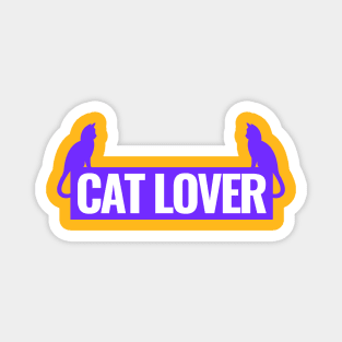 CAT LOVER PURPLE LOGO Magnet