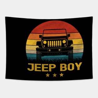 Vintage Jeep Jeep Boy Jeep men Jeeps Lover Tapestry