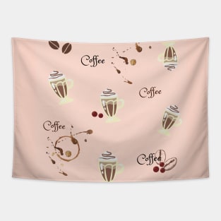 Cold Coffee Cream Love Tapestry