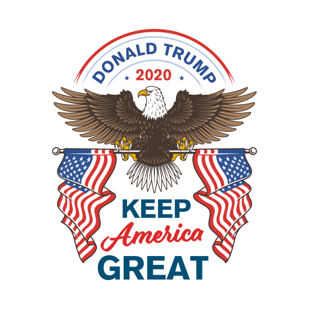 Donald Trump 2020 - Keep America Great - Eagle with US Flag