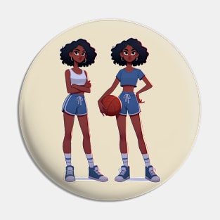 Female basketball player Pin