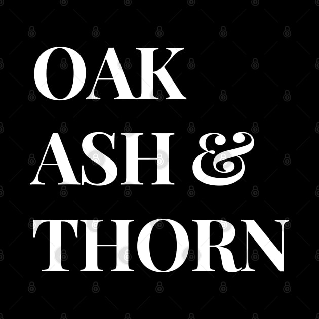 Celtic Mythology Gift Oak Ash and Thorn Fairy Triad Design by InnerMagic