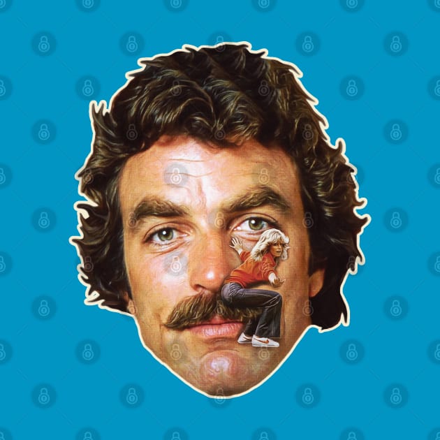 Tom Selleck Mustache Ride by darklordpug