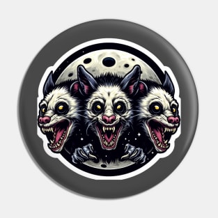 Three Possum Moon Pin