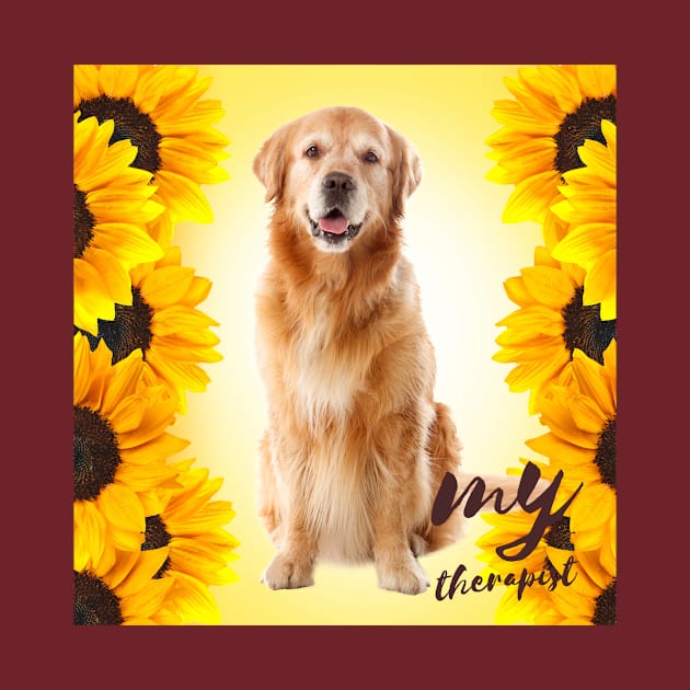 Golden retriever dog - You are my sunshine by Tranquility