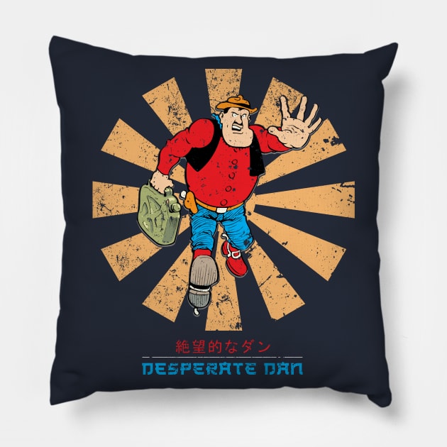 Desperate Dan Retro Japanese Pillow by Nova5