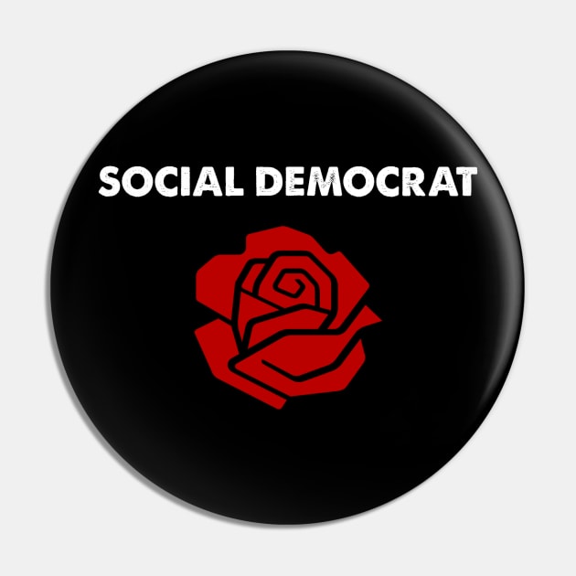 Social Democrat Pin by Mahboison