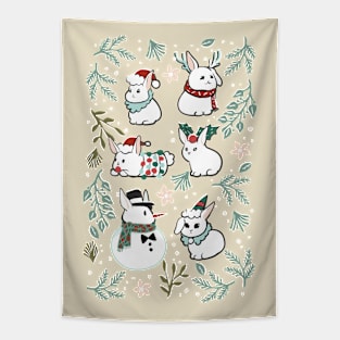 Christmas Bunny Tapestry