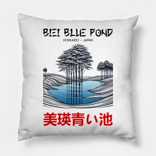 Biei Blue Pond Pillow