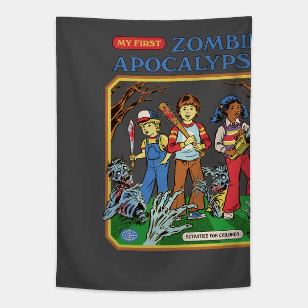 My First Zombie Apocalypse Tapestry by Steven Rhodes