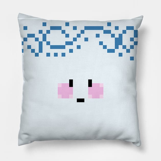 Shy Emoteacon Pillow by katnanigans