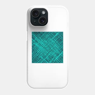 Random Diagonal Line Pattern (Teal) Phone Case