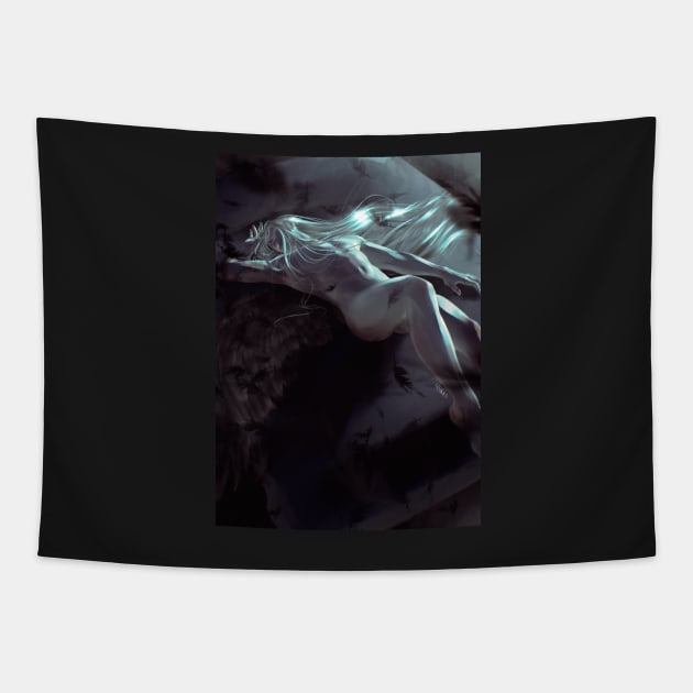 Sephiroth sleeping Tapestry by Saoghal