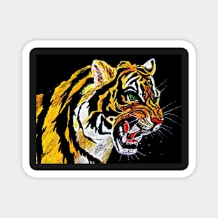 Tiger Stalking Prey Magnet