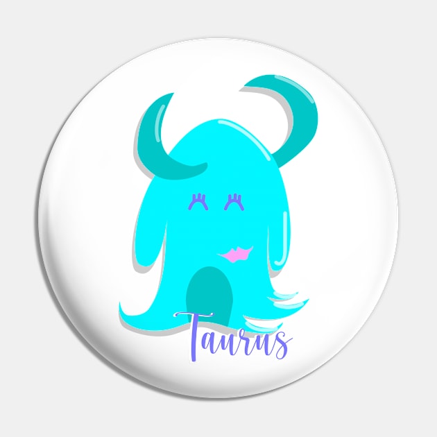 12 Zodiac Signs Astrology - Taurus Pin by FnDoodle