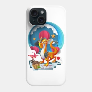 The Orange Dragon with Pterodactyl Phone Case