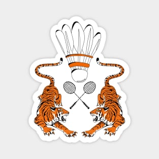 Tiger Badminton Sports Team Jersey - Shuttlecock Racket Magnet