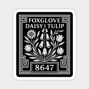 foxglove-daisy-tulip Magnet