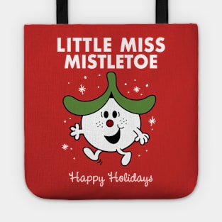 Little Miss Mistletoe - Funny Xmas Cartoon - Retro Children's Book Tote