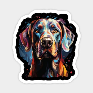 Great Dane Rainbow Magnet