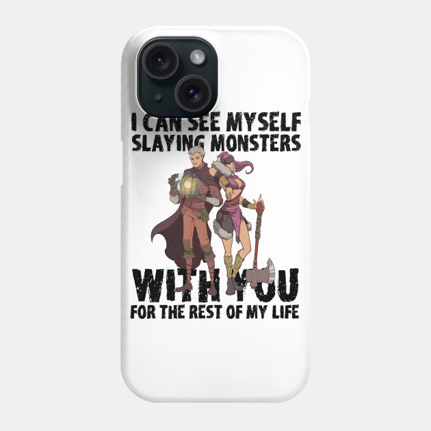 Roleplaying RPG Couple Gift Valentines Day Barbarian Wizard Phone Case by TellingTales