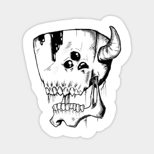 Demonic skull Magnet