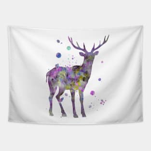 Standing Deer Watercolor Painting Tapestry