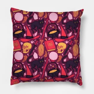 Witch Supplies in Wine Pillow