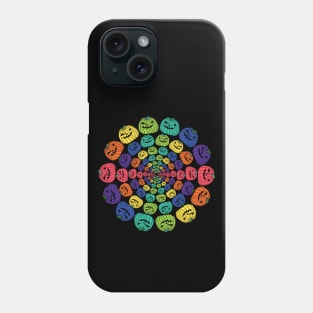 Ever Decreasing Circles of Spooky Halloween Pumpkin Rainbows Phone Case