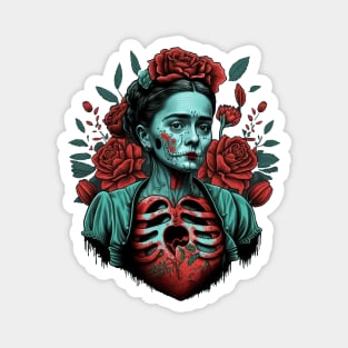 Frida Khalo Skeleton Magnet