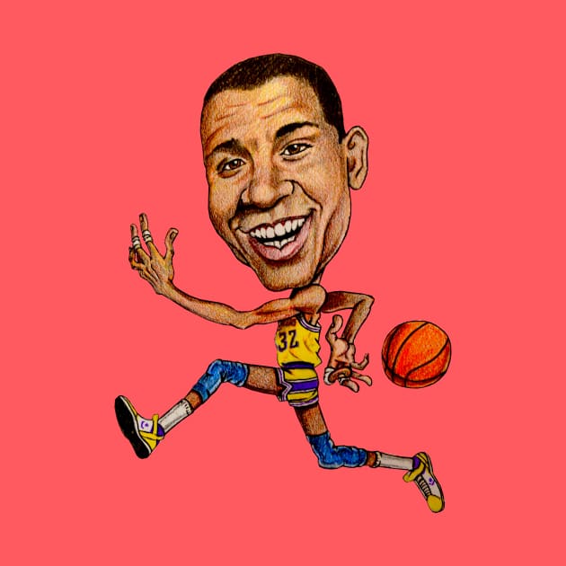 Magic Johnson Caricature by tabslabred