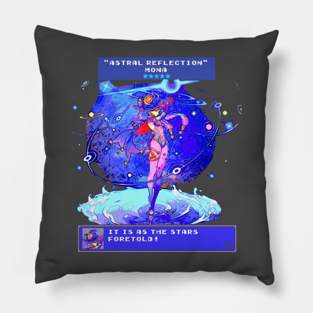 Genshin Impact Mona Retro RPG Pillow by HoyoStan