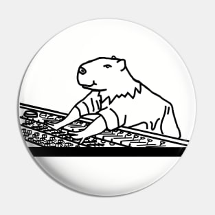 Capybara the Music Producer Pin