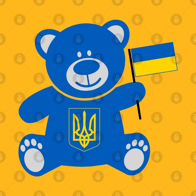 UKRAINE TEDDY BEAR by LILNAYSHUNZ