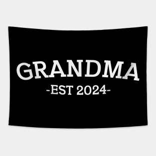 First-Time Grandma 2024 Tee - Celebratory Grandparent Shirt Tapestry