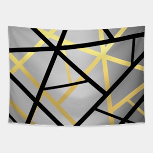 Silver/Black/Gold Pattern Tapestry