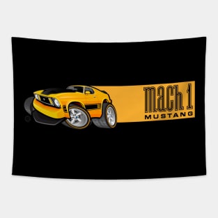 Mach 1 Yellow with Yellow Stripe Tapestry