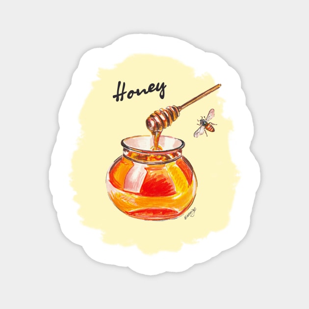 Honey Magnet by Viktoria Love Art