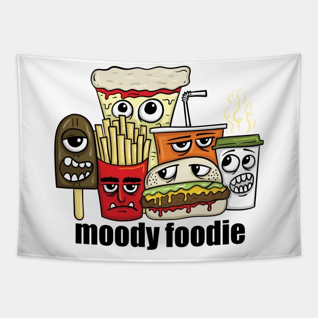 Moody Foodie - Funny Food Tapestry by BDAZ