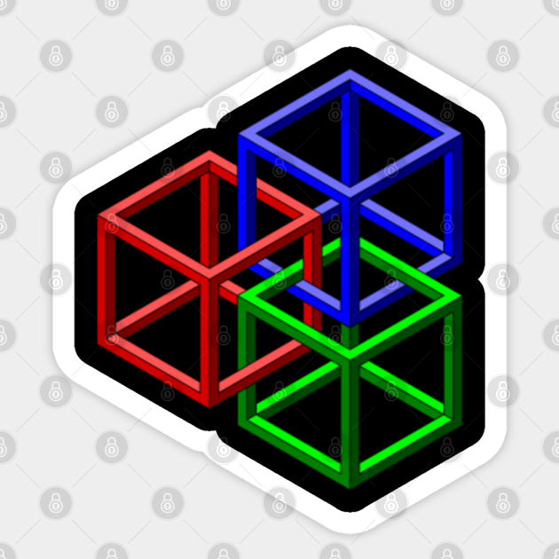 Optical Illusion Geometric Forms Abstract 3d Effect Eye Trick Illusions Funny Gift Birthday Optical Illusion Sticker Teepublic On the valentine picture illusion including hearts) or spinning effect (on the following illusion using round shapes and tricky colors). teepublic