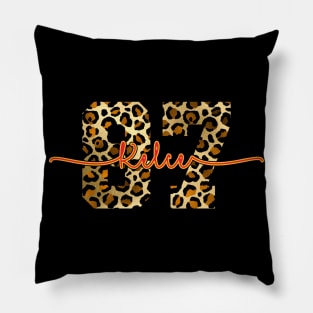 Travis Kelce 87 Swiftie Fans Leopard Print Pillow