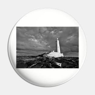 St Mary's Island reflected - Monochrome Pin