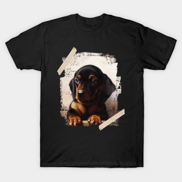 Discover Dachshund Puppy Painting - Dachshund Puppy - T-Shirt